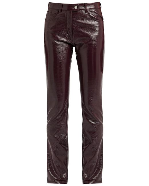 Courreges Red Reedition Vinyl Trousers
