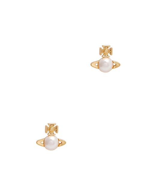 Vivienne Westwood White Balbina Orb-embellished Stud Earrings