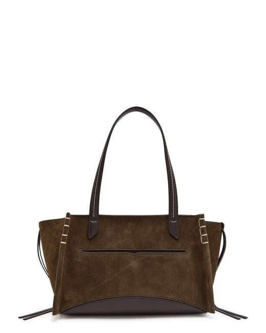 J.W. Anderson Brown Elongated Loafer Suede Tote Bag