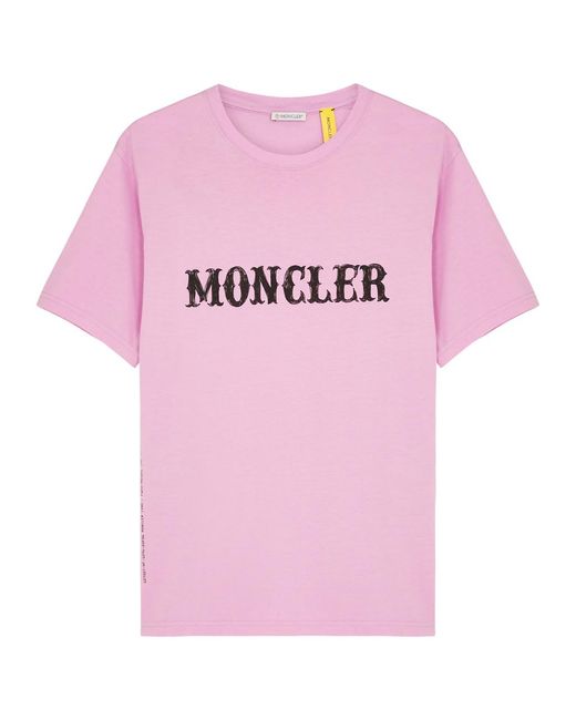 Moncler Pink 7 Frgmt Logo-print Cotton T-shirt