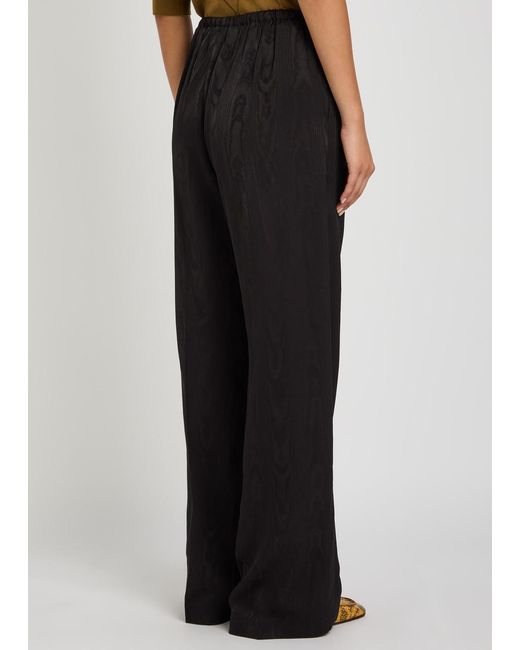 Dries Van Noten Black Puvis Moiré-Jacquard Woven Trousers