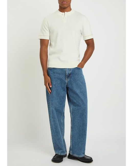 CHE White Casimir Knit Polo for men