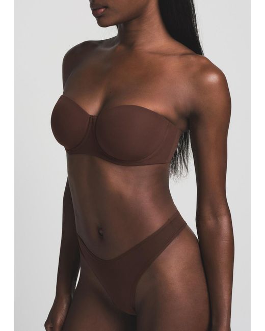 Skims Brown Strapless Bra