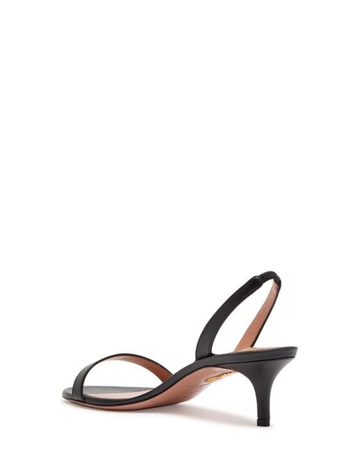 Aquazzura Black So Nude 50 Leather Sandals
