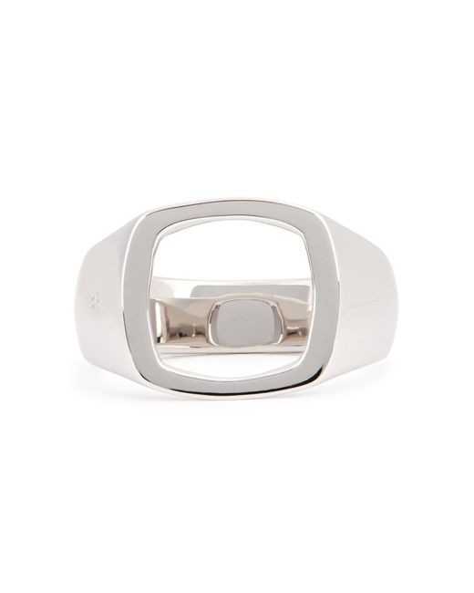 Tom Wood White Cushion Open Sterling Ring, Ring, Cut-Out Design for men
