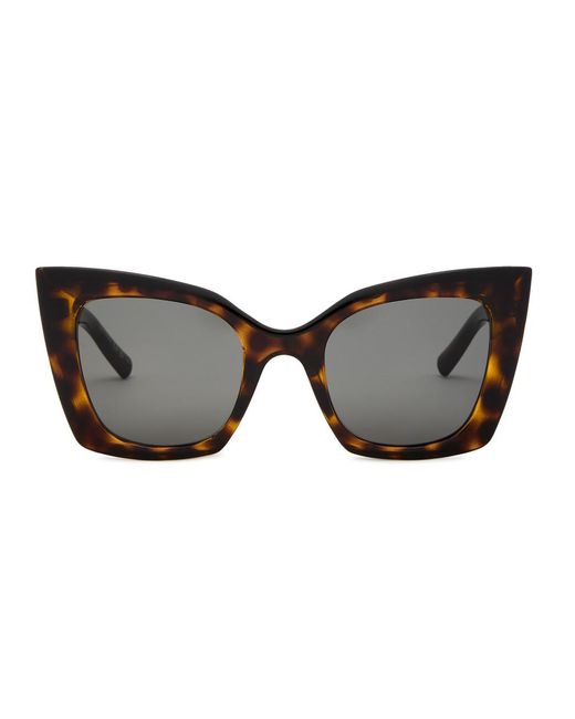 Saint Laurent Brown Cat-eye Sunglasses for men