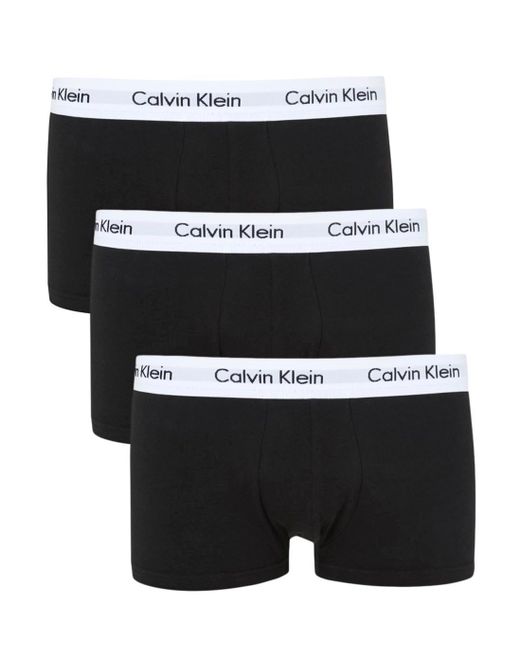 Calvin Klein Black Stretch Cotton Trunks for men
