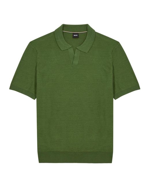 Boss Green Tempio Cotton-Blend Polo Shirt for men