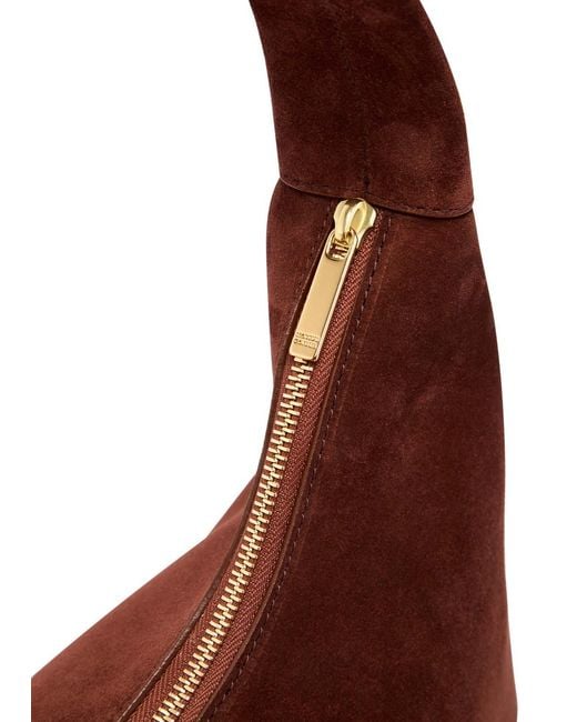 Mansur Gavriel Brown Candy Hobo Suede Shoulder Bag