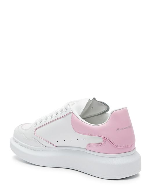 Alexander McQueen White Oversized Panelled Leather Sneakers