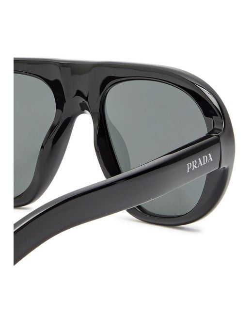Prada Black Aviator-Style Sunglasses