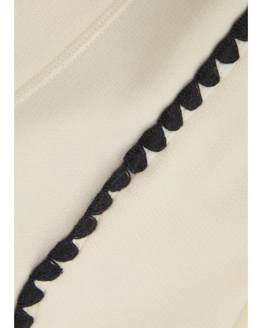 Rag & Bone Natural Vintage Terry Blanket Stitch Cotton-Blend Shorts