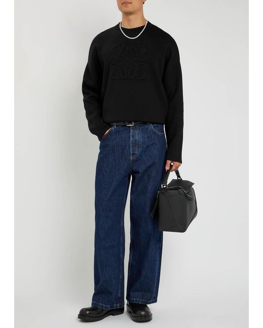 Loewe Black Anagram Wool-Blend Sweatshirt for men
