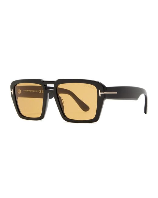 Tom Ford Metallic Redford Square-Frame Sunglasses