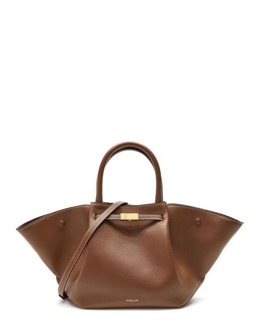 DeMellier The Midi New York Leather Tote in Brown | Lyst