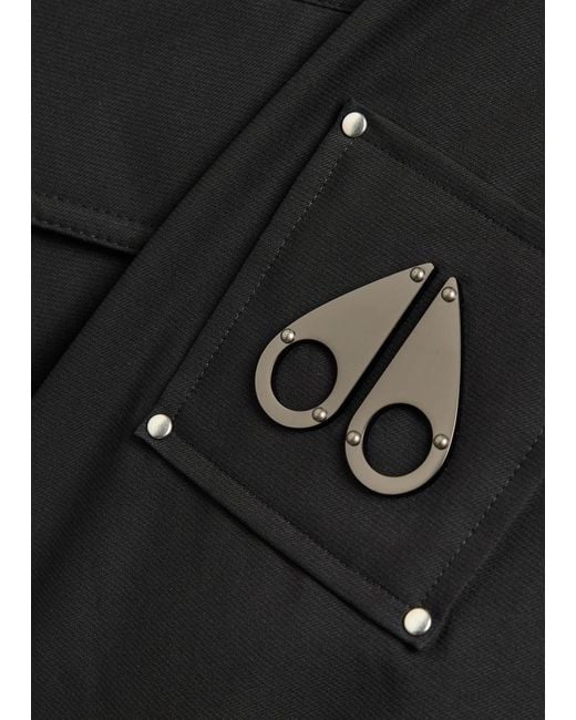 Moose Knuckles Black Jacques Logo Woven Jacket for men