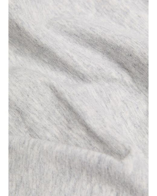 Skims Gray Foldover Stretch-Cotton Pants