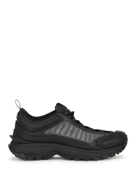 Moncler Black Trailgrip Panelled Mesh Sneakers for men