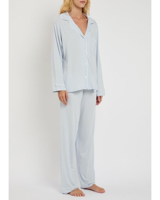 Eberjey White Gisele Stretch-Jersey Pyjama