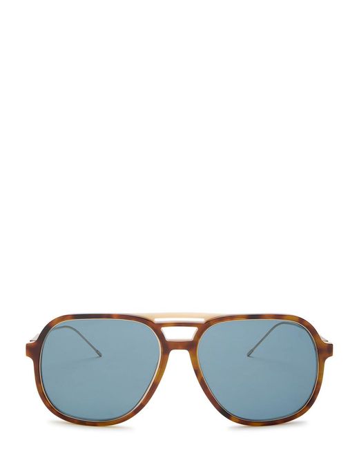 Brunello Cucinelli Blue Aviator-Style Sunglasses