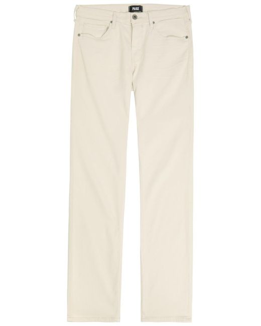 PAIGE Natural Federal Slim Straight-Leg Jeans for men