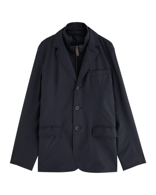 Herno Blue Byron Shell Blazer for men