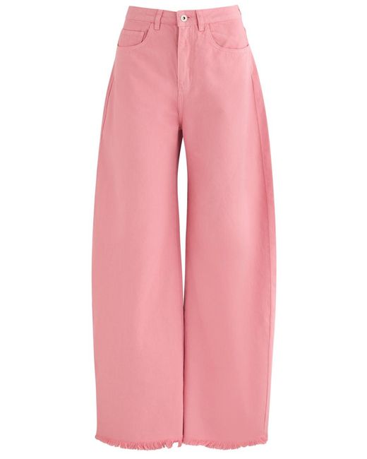 Marques'Almeida Pink Barrel-Leg Jeans