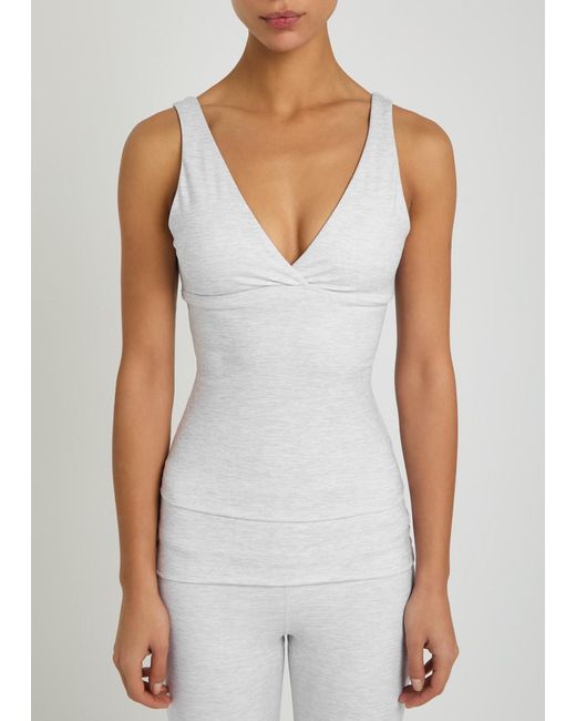 Tala White Dayflex V-Neck Stretch-Jersey Vest