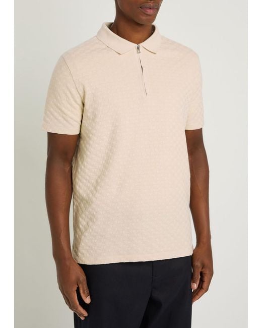 Paul Smith Natural Textured Cotton Polo Shirt for men