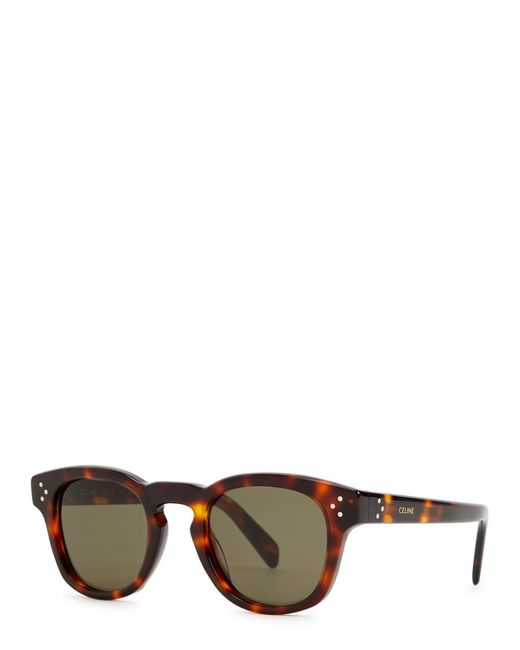 Céline Brown Round-frame Sunglasses , Designer-stamped Arms, 100% Uv Protection
