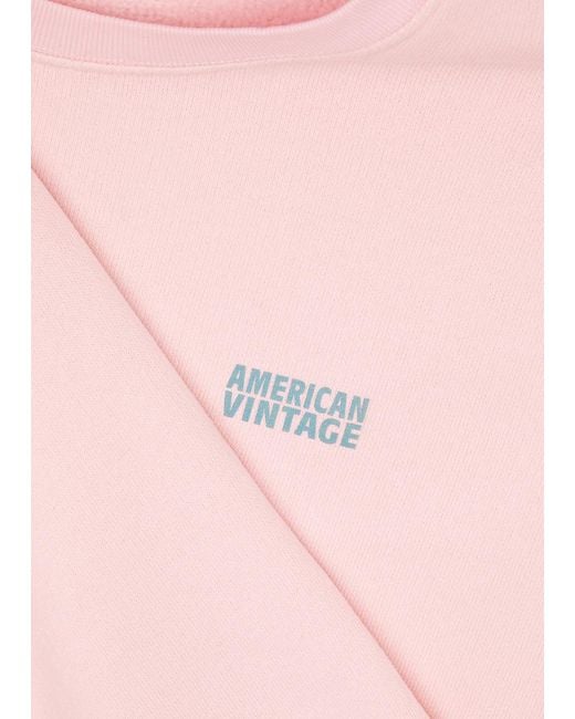 American Vintage Pink Izubird Stretch-cotton Sweatshirt