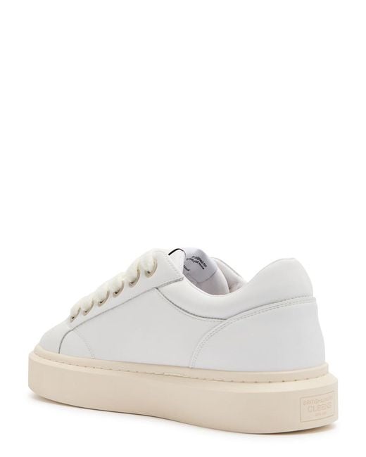 Cleens White Ace Chunky-Lace Leather Sneakers for men