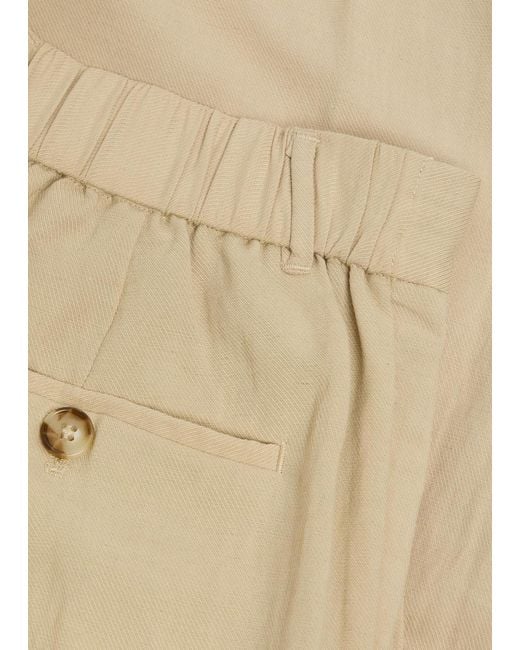 Raith Natural Helio Pleated Straight-Leg Woven Trousers for men