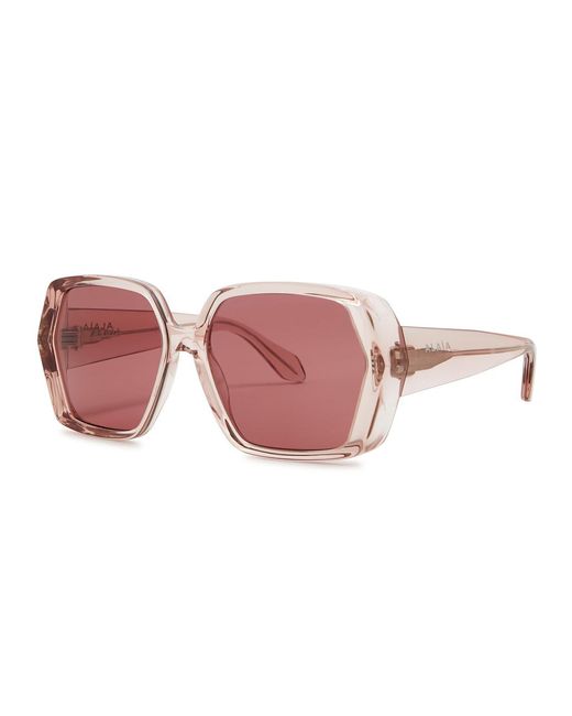 Alaïa Pink Alaïa Hexagon-frame Sunglasses