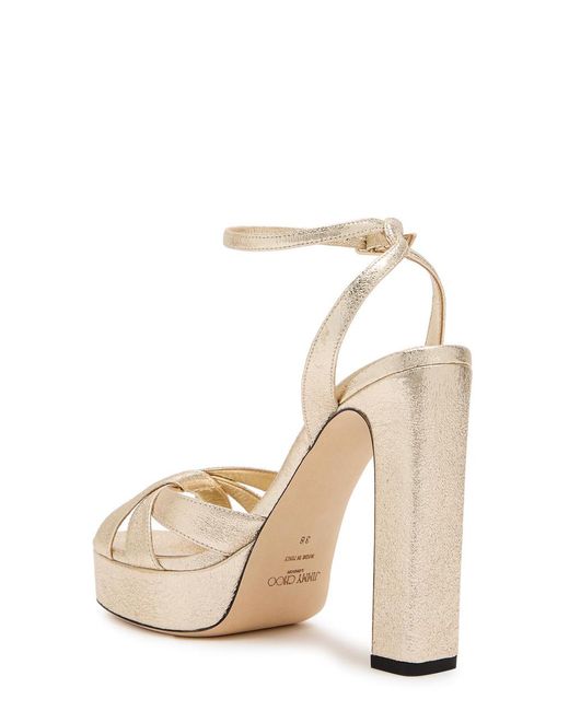 Jimmy Choo Kove 120 Metallic Brilliance Sandals