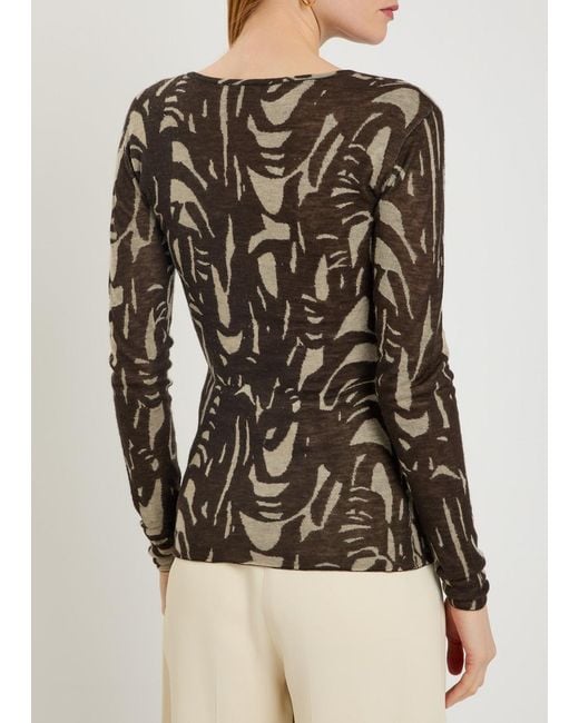 Joseph Brown Villa Patterned Cashmere Top