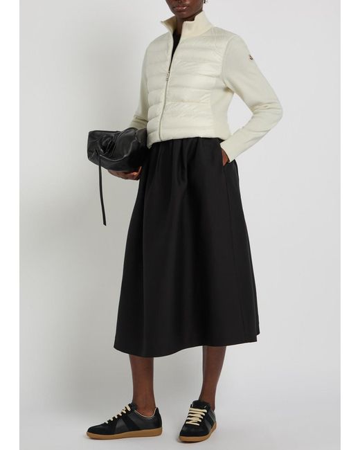 Moncler White Padded Wool And Nylon Jacket