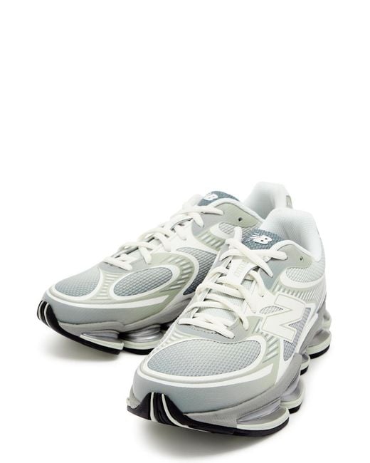 New Balance White Abzorb 2000 Printed Mesh Sneakers