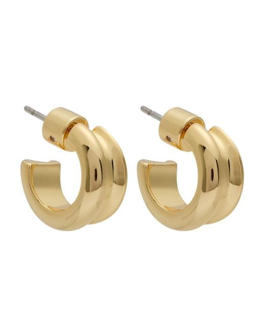 Jenny Bird Metallic Mini Lennon 14Kt-Plated Hoop Earrings