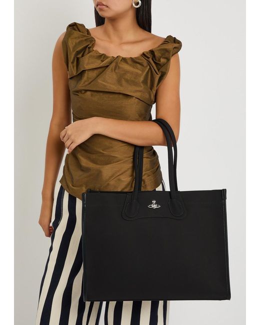 Vivienne Westwood Black Troy Twill Tote Bag