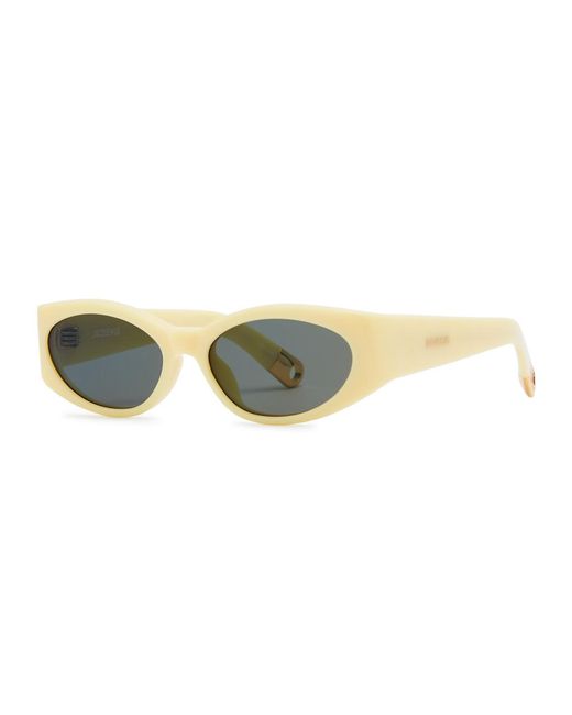 Jacquemus Yellow Les Lunettes Ovalo Oval-frame Sunglasses