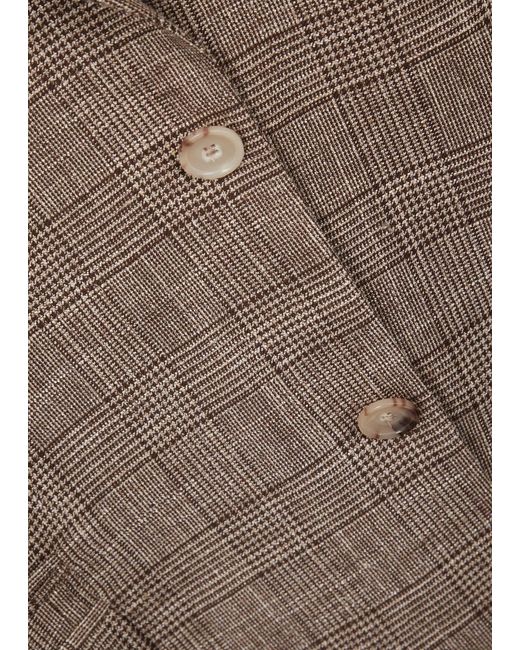 Paul Smith Brown Checked Wool-blend Blazer for men