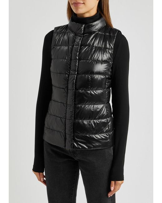 Herno Black Giulia Quilted Shell Gilet