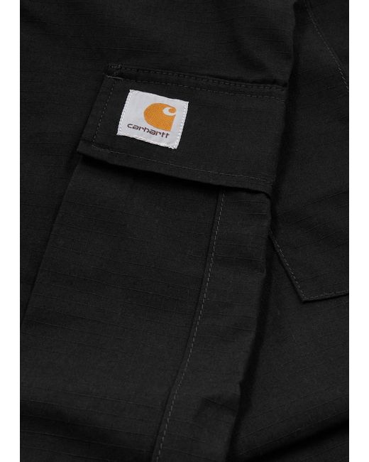 Carhartt Black Cotton Cargo Trousers for men