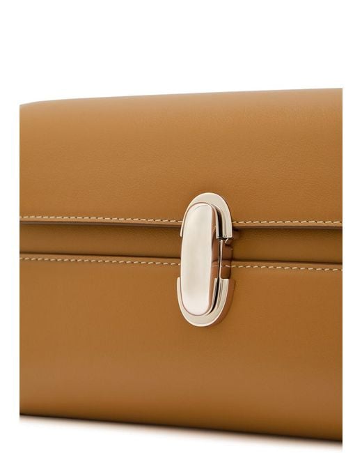 SAVETTE Brown Symmetry Leather Mini Bag