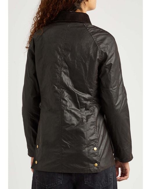 Barbour Black Reighton Waxed Cotton Jacket