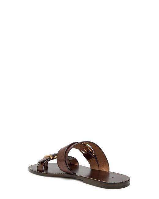 Polo Ralph Lauren Brown Buckle Leather Sandals