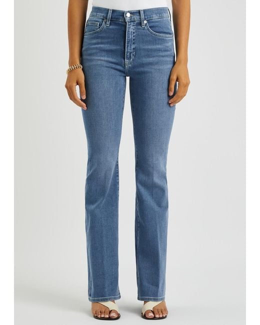 Veronica Beard Blue Beverly Flared-leg Jeans