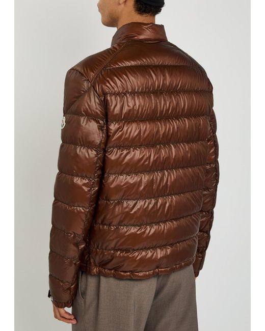 Moncler Brown Selves Quilted Shell Jacket for men