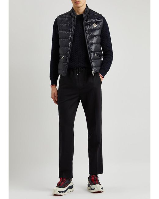 Moncler Blue Gui Quilted Shell Gilet for men